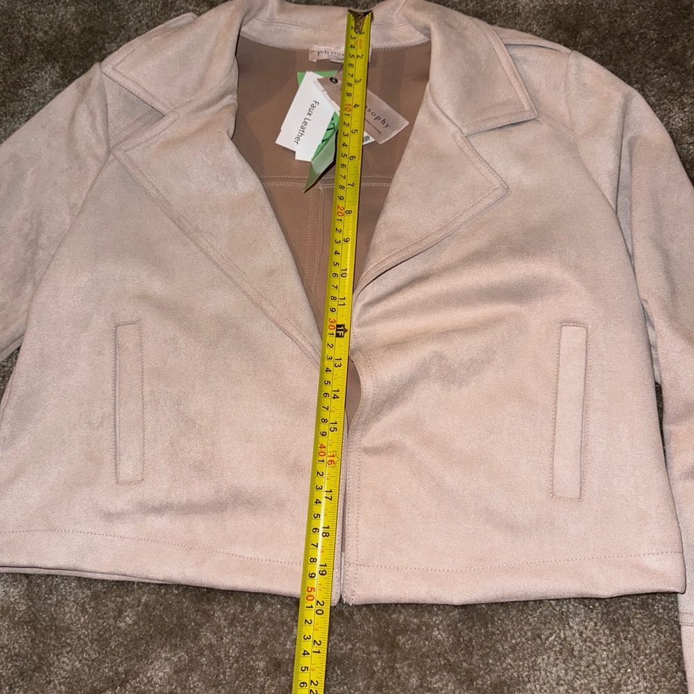 Philosophy Blush Pink Flux Suede Jacket - Picture 2 of 6